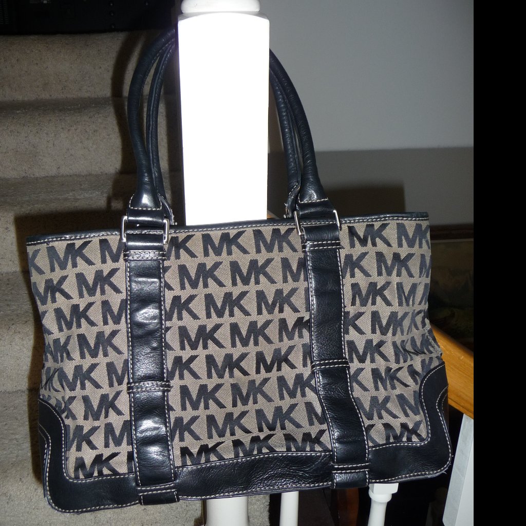 Large Tote Travel Bag Mk Michael Kors Jet Set East West Signature Logo
